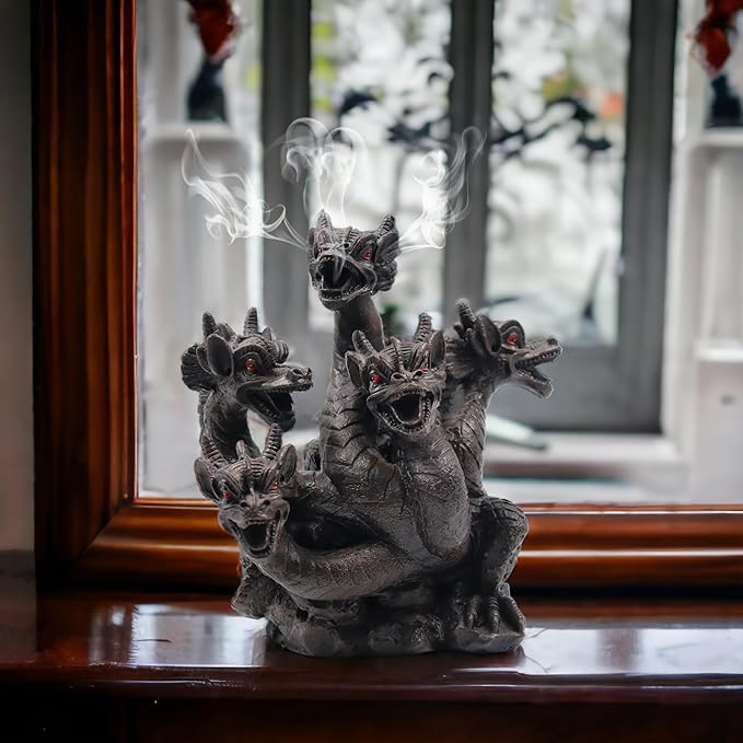 Hosley 120pk Bulk Buy 8.5 Inch High Resin Dragon Decor Statue/Incense Cone Burner Smoking Dragon Holder. Ideal for Spa and Aromatherapy Suggested for use with Hosley Brand Incense Cones