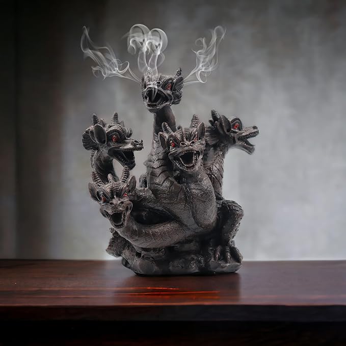 Hosley 120pk Bulk Buy 8.5 Inch High Resin Dragon Decor Statue/Incense Cone Burner Smoking Dragon Holder. Ideal for Spa and Aromatherapy Suggested for use with Hosley Brand Incense Cones